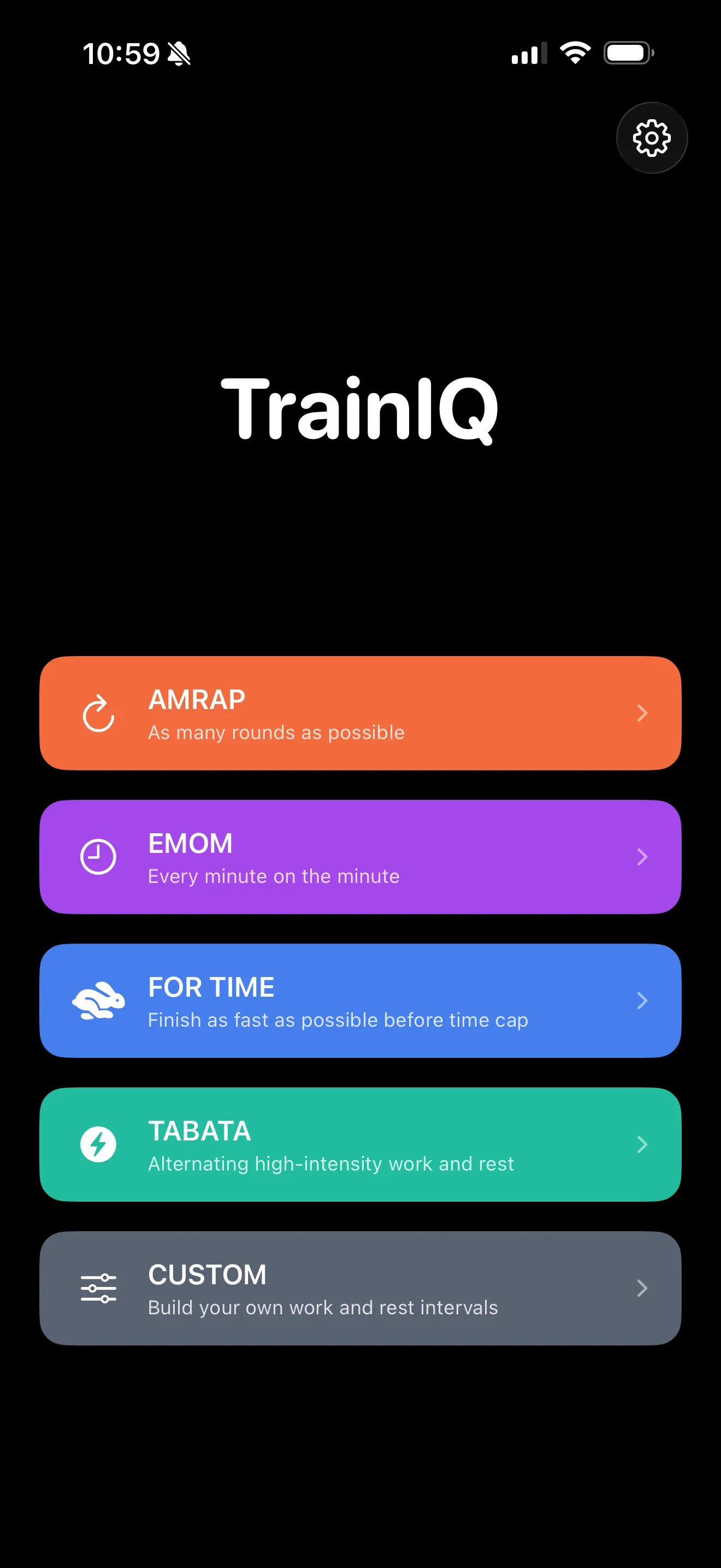 TrainIQ — a focused, privacy-first interval timer with no ads and no tracking.